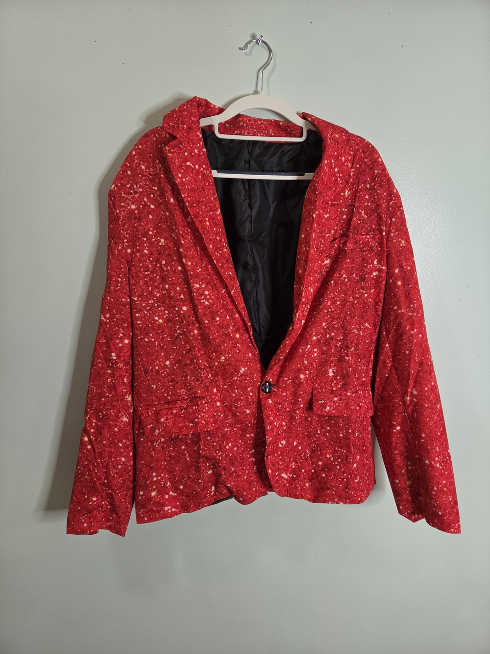 Women's Red Tweed Blazer Jacket